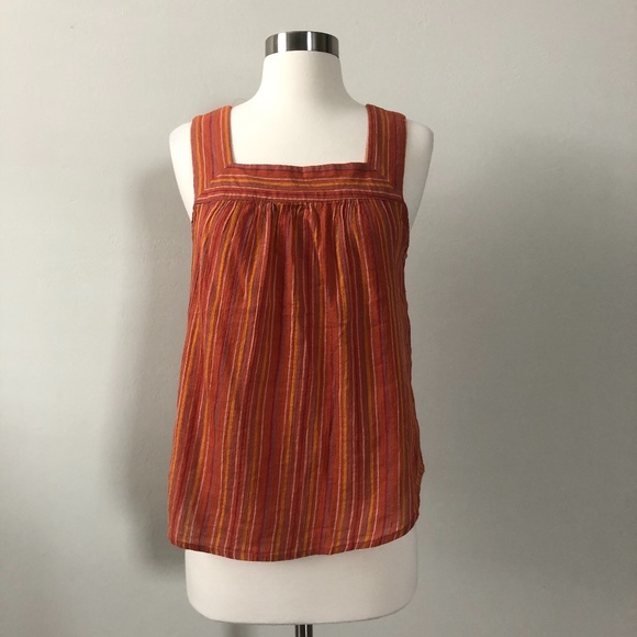 Universal Thread Tops - Universal Thread Cropped Striped Boho Tank Top, M